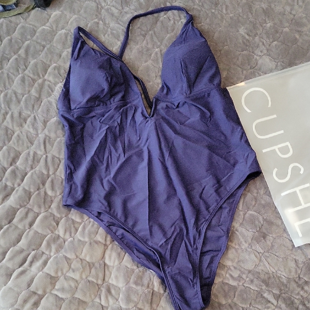 Cupshe Women's One Piece Swimsuit in Deep Purple-NWT
